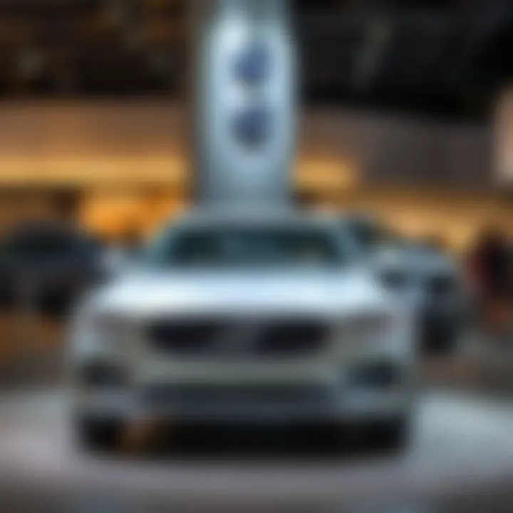 Volvo vehicle on display highlighting features