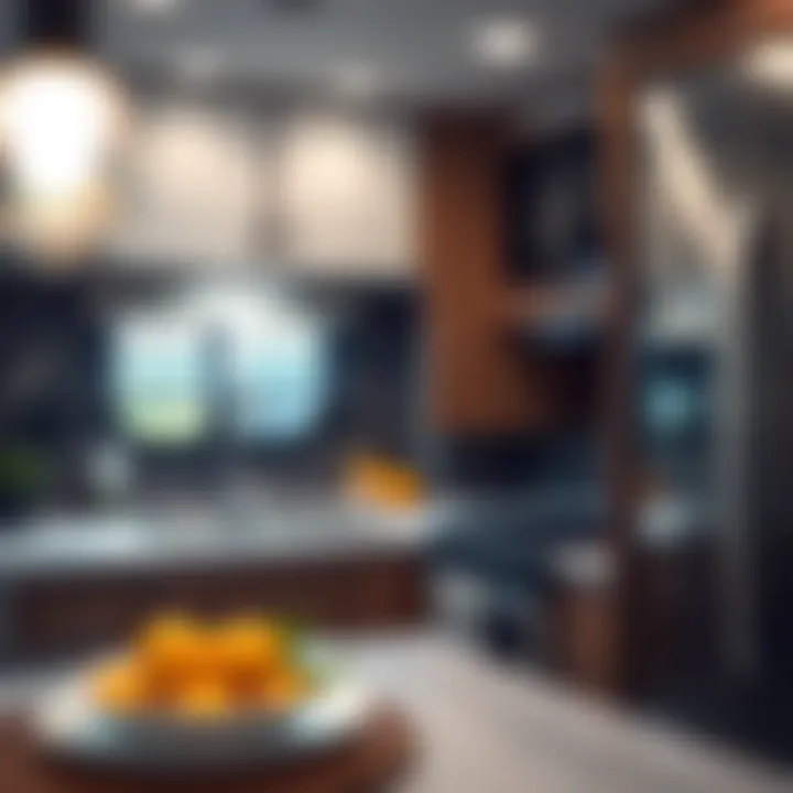 Detailed view of the kitchen features in the Winnebago Minnie 2455BHS